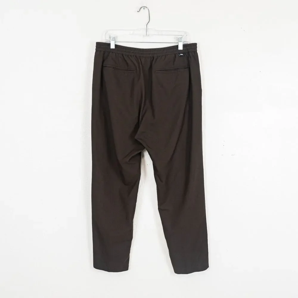 Stussy Bryan Pant in Brown Drawstring elastic waist size Large